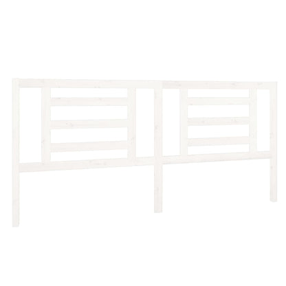 vidaXL Bed Headboard | White | Solid Pine Wood | 206x4x100 cm | Simple