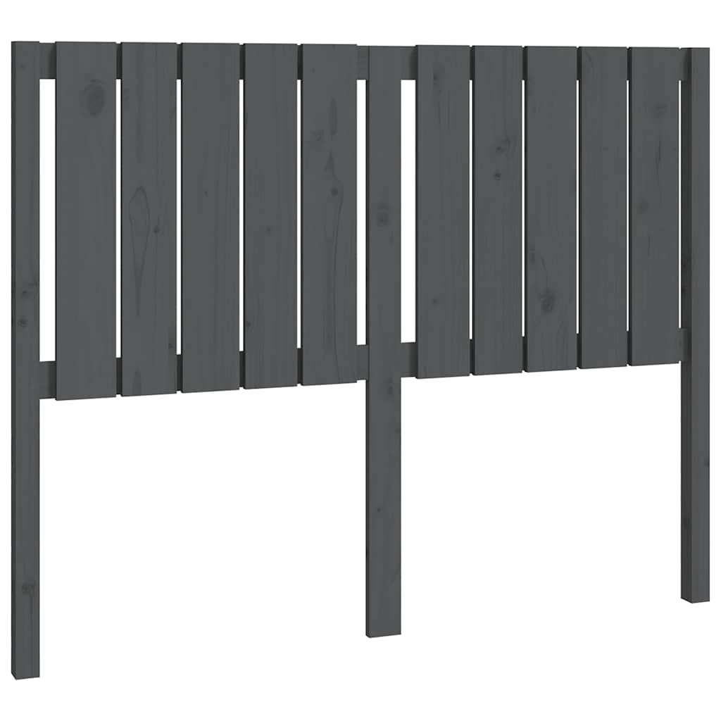 vidaXL Bed Headboard Grey 125.5x4x100 cm Solid Wood Pine