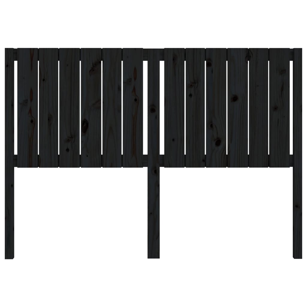 vidaXL Bed Headboard Black 145.5x4x100 cm Solid Wood Pine
