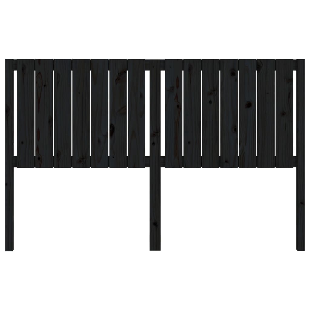 vidaXL Bed Headboard Black 165.5x4x100 cm Solid Wood Pine