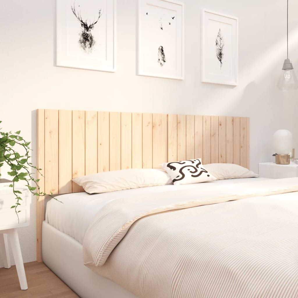 vidaXL Bed Headboard 205.5x4x100 cm Solid Wood Pine