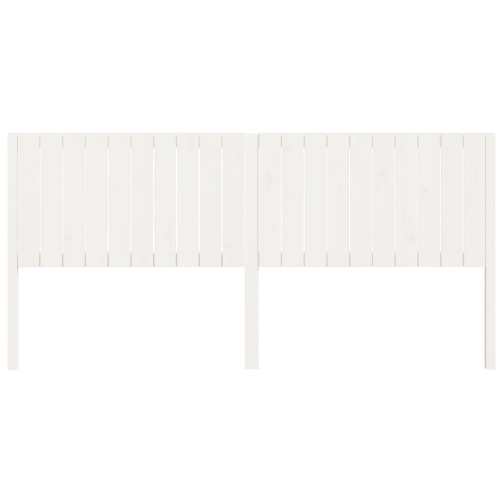 vidaXL Bed Headboard White 205.5x4x100 cm Solid Wood Pine