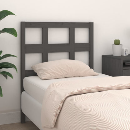 vidaXL Bed Headboard Grey 80.5x4x100 cm Solid Wood Pine