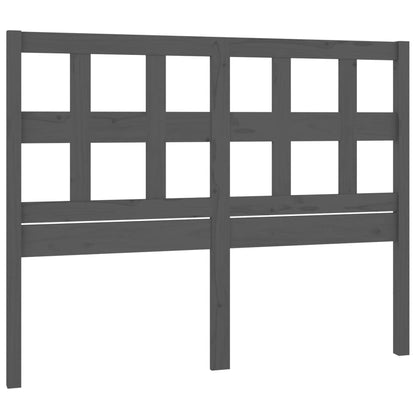 vidaXL Bed Headboard Grey 145.5x4x100 cm Solid Wood Pine