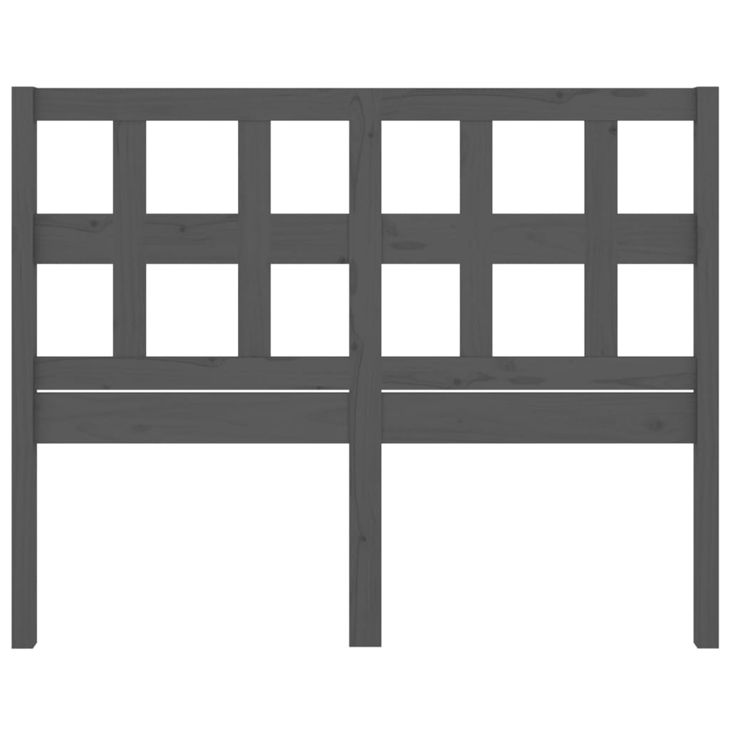 vidaXL Bed Headboard Grey 165.5x4x100 cm Solid Wood Pine