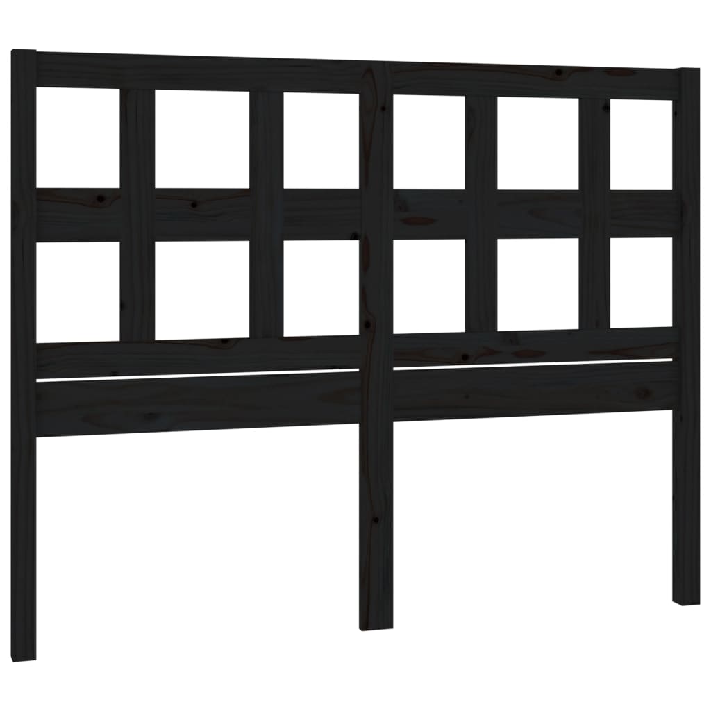 vidaXL Bed Headboard Black 165.5x4x100 cm Solid Wood Pine
