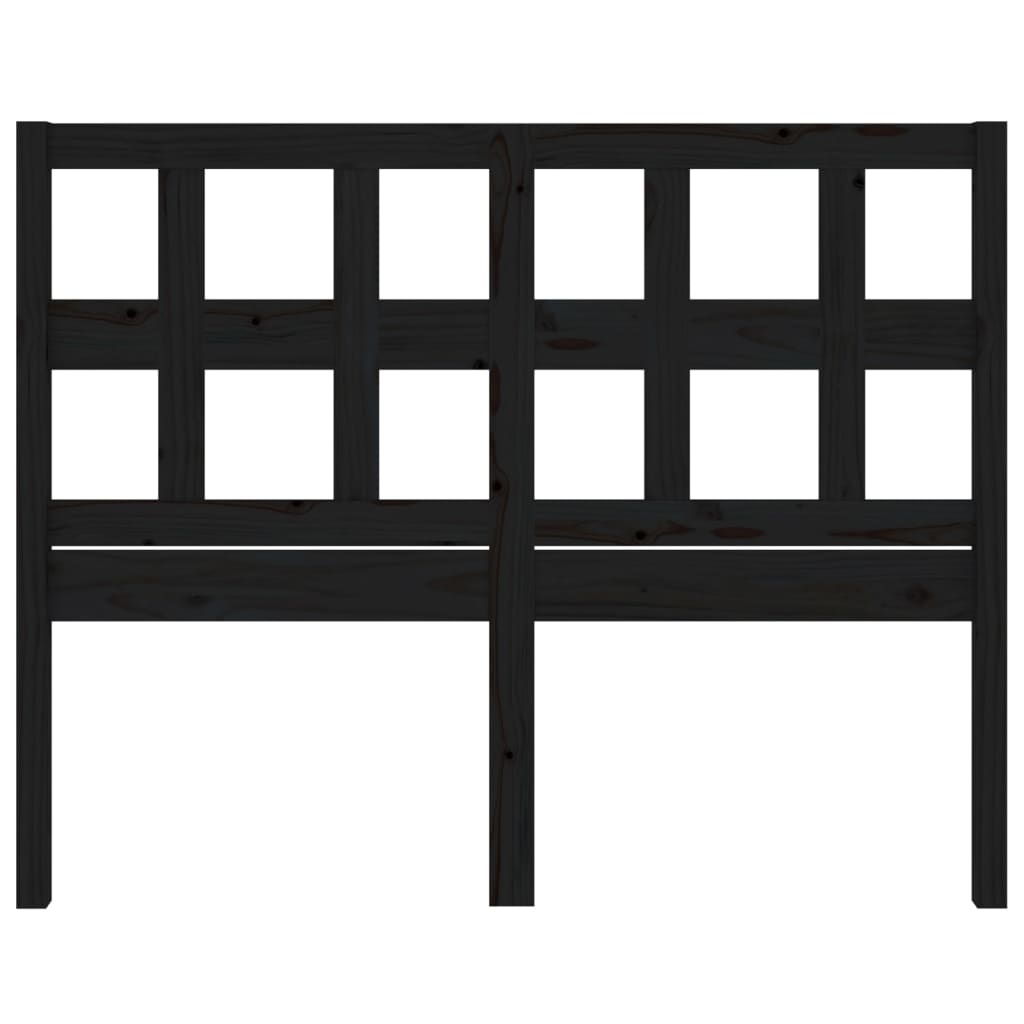 vidaXL Bed Headboard Black 165.5x4x100 cm Solid Wood Pine