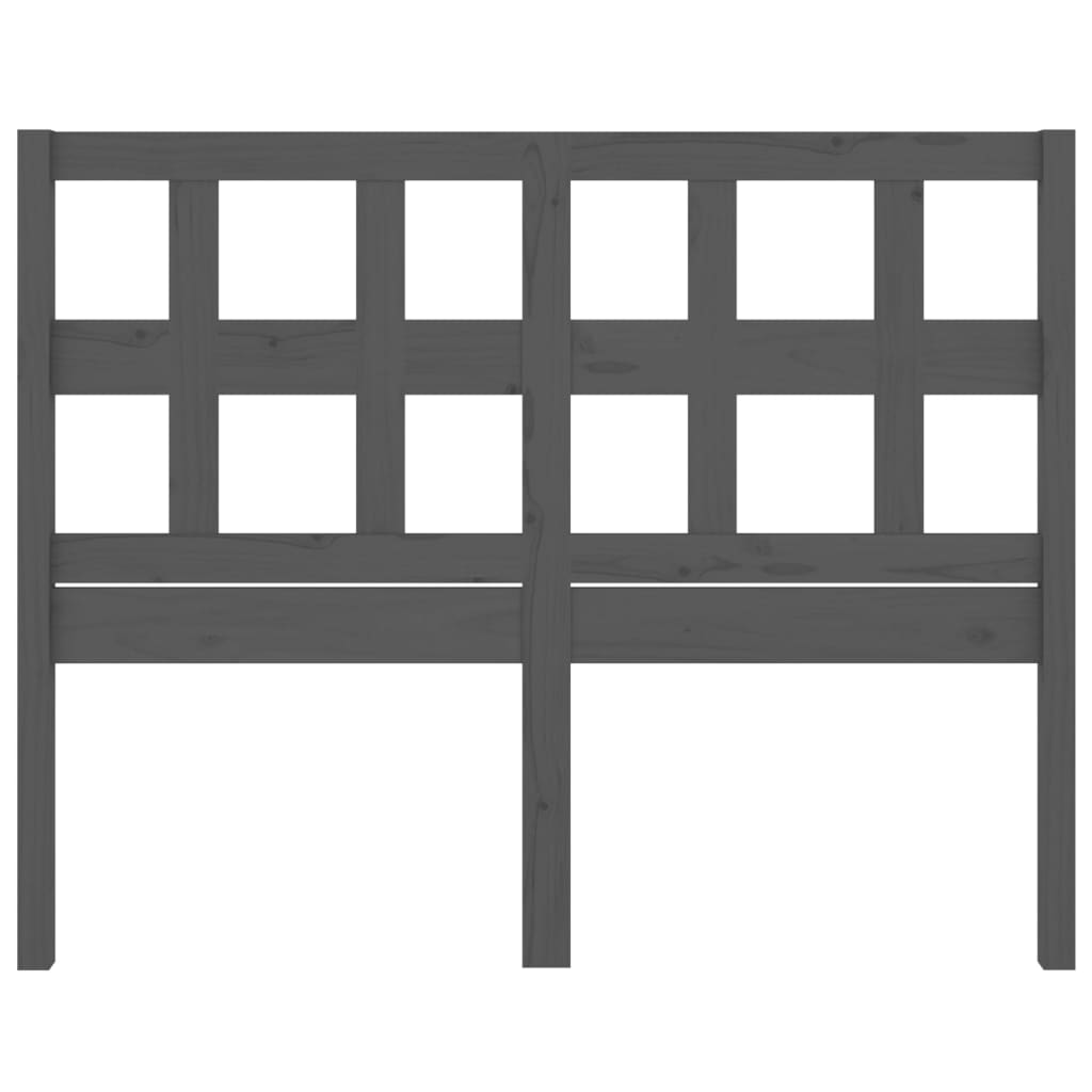vidaXL Bed Headboard Grey 185.5x4x100 cm Solid Wood Pine