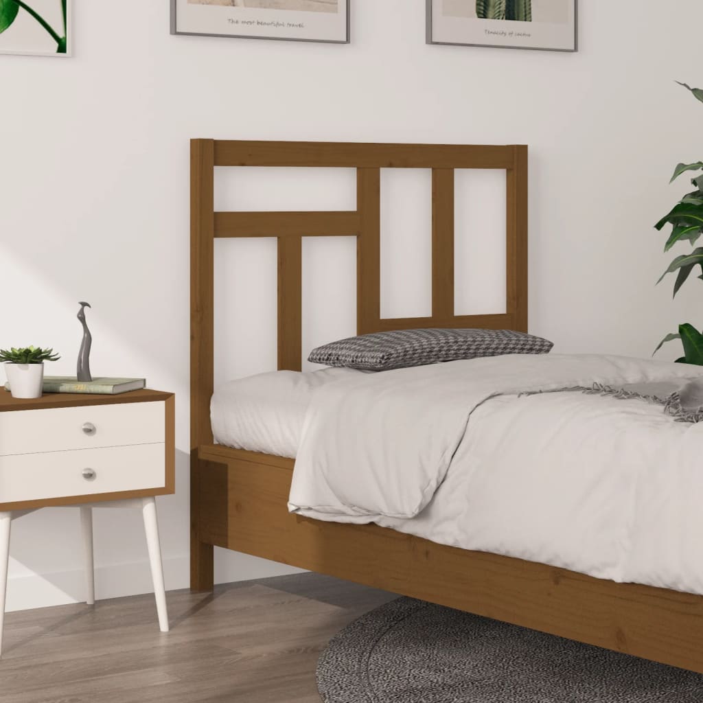 vidaXL Bed Headboard Honey Brown 80.5x4x100 cm Solid Wood Pine