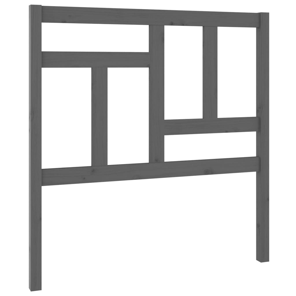 vidaXL Bed Headboard | Grey | Solid pine wood | 95.5x4x100 cm | Modern