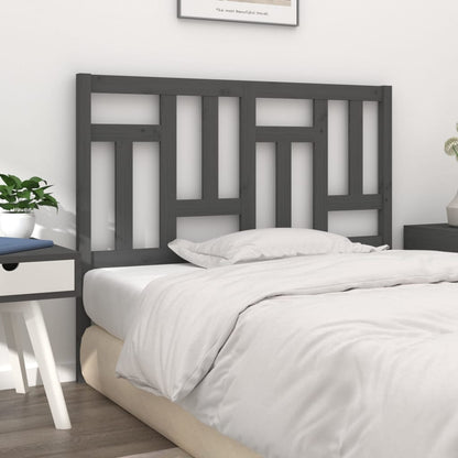 vidaXL Bed Headboard | Grey | Solid pinewood | 125.5 cm x 4 cm x 100 cm