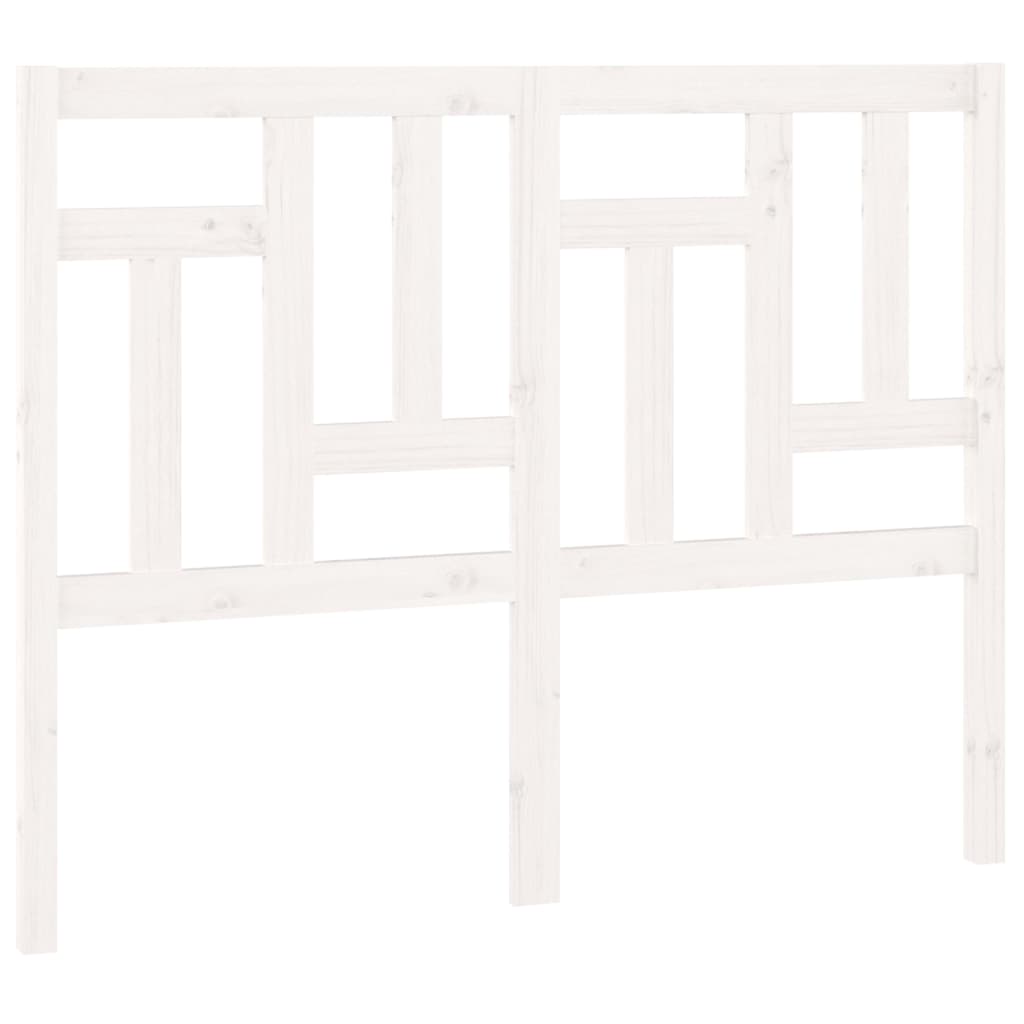 vidaXL Bed Headboard | White | Solid pine wood | 145.5x4x100 cm