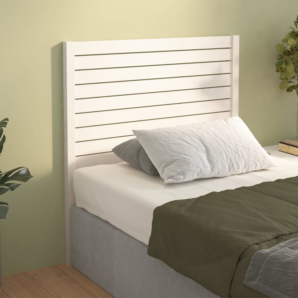 vidaXL Bed Headboard White 81x4x100 cm Solid Wood Pine