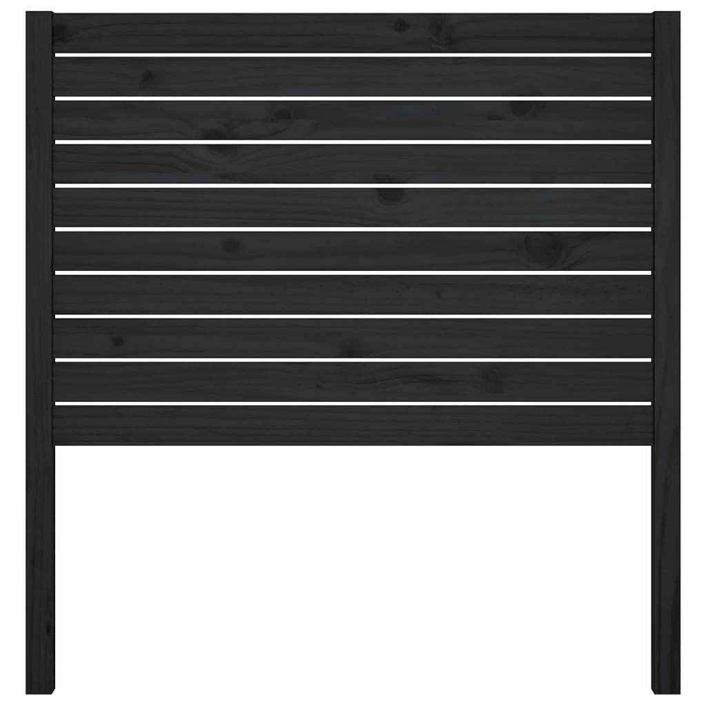 vidaXL Bed Headboard Black 81x4x100 cm Solid Wood Pine