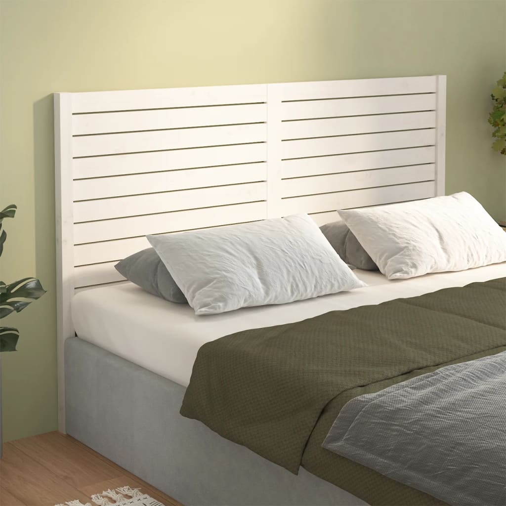 vidaXL Bed Headboard White 126x4x100 cm Solid Wood Pine