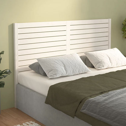 vidaXL Bed Headboard White 126x4x100 cm Solid Wood Pine