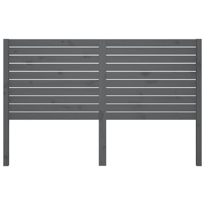 vidaXL Bed Headboard Grey 126x4x100 cm Solid Wood Pine