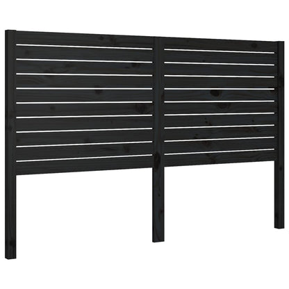 vidaXL Bed Headboard Black 126x4x100 cm Solid Wood Pine