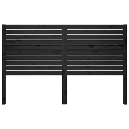 vidaXL Bed Headboard Black 126x4x100 cm Solid Wood Pine