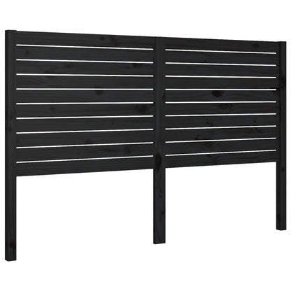 vidaXL Bed Headboard Black 141x4x100 cm Solid Wood Pine