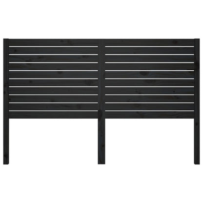 vidaXL Bed Headboard Black 146x4x100 cm Solid Wood Pine