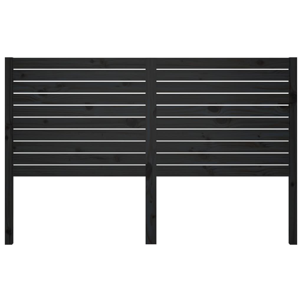vidaXL Bed Headboard Black 166x4x100 cm Solid Wood Pine
