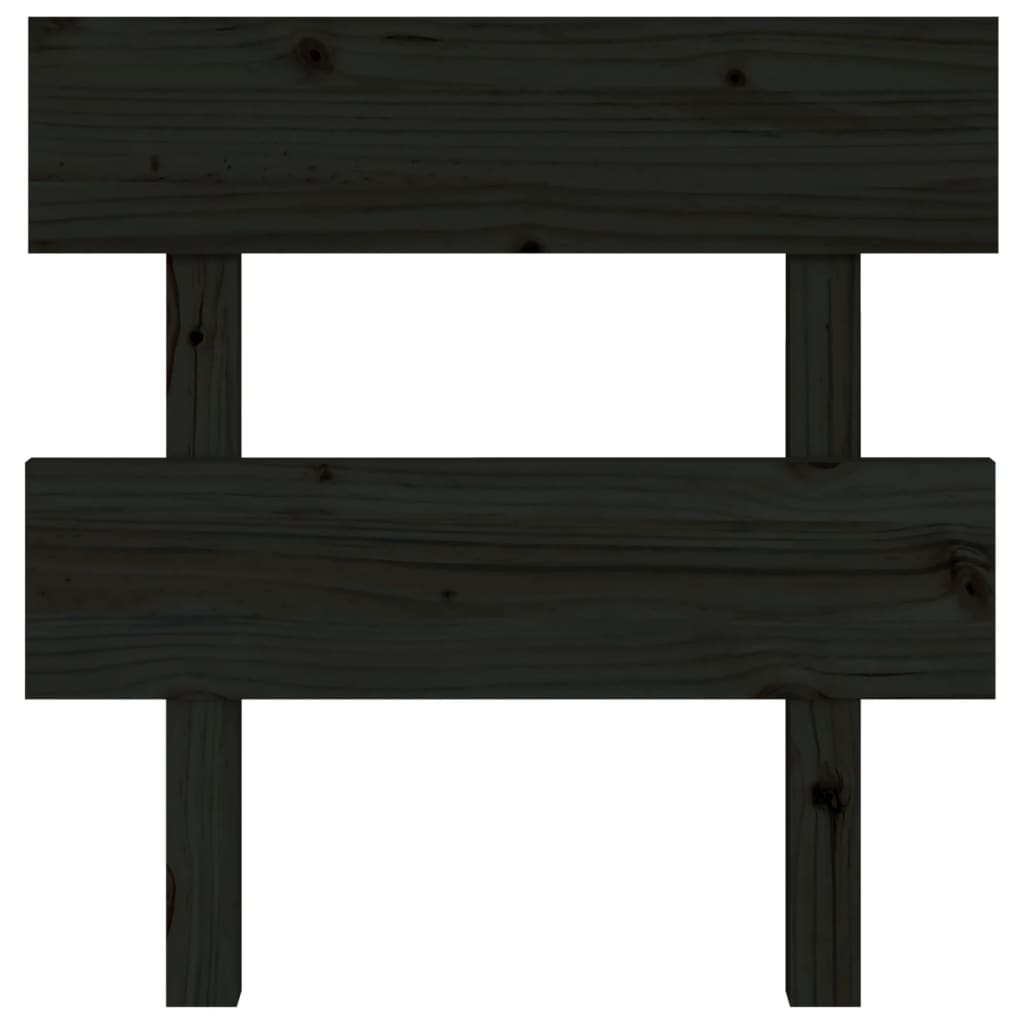 vidaXL Bed Headboard Black 93.5x3x81 cm Solid Wood Pine