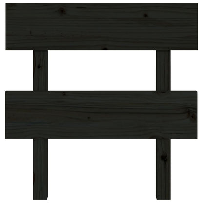 vidaXL Bed Headboard Black 93.5x3x81 cm Solid Wood Pine