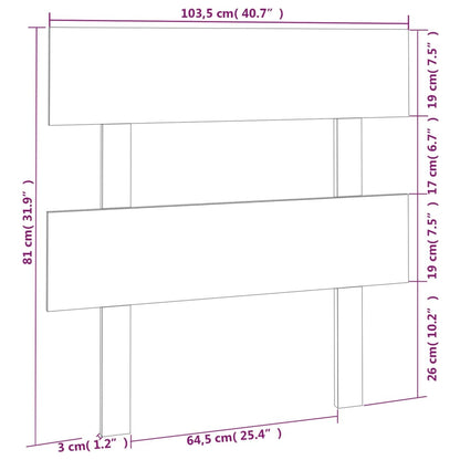 vidaXL Bed Headboard White 103.5x3x81 cm Solid Wood Pine
