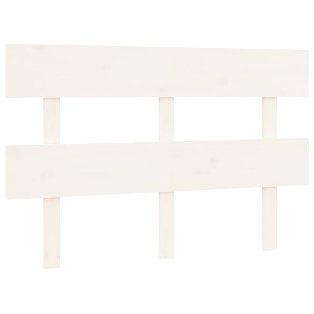 vidaXL Bed Headboard White 124x3x81 cm Solid Wood Pine