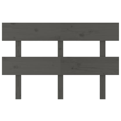 vidaXL Bed Headboard Grey 124x3x81 cm Solid Wood Pine