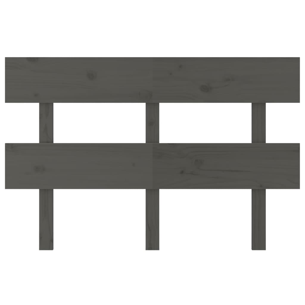 vidaXL Bed Headboard Grey 138x3x81 cm Solid Wood Pine