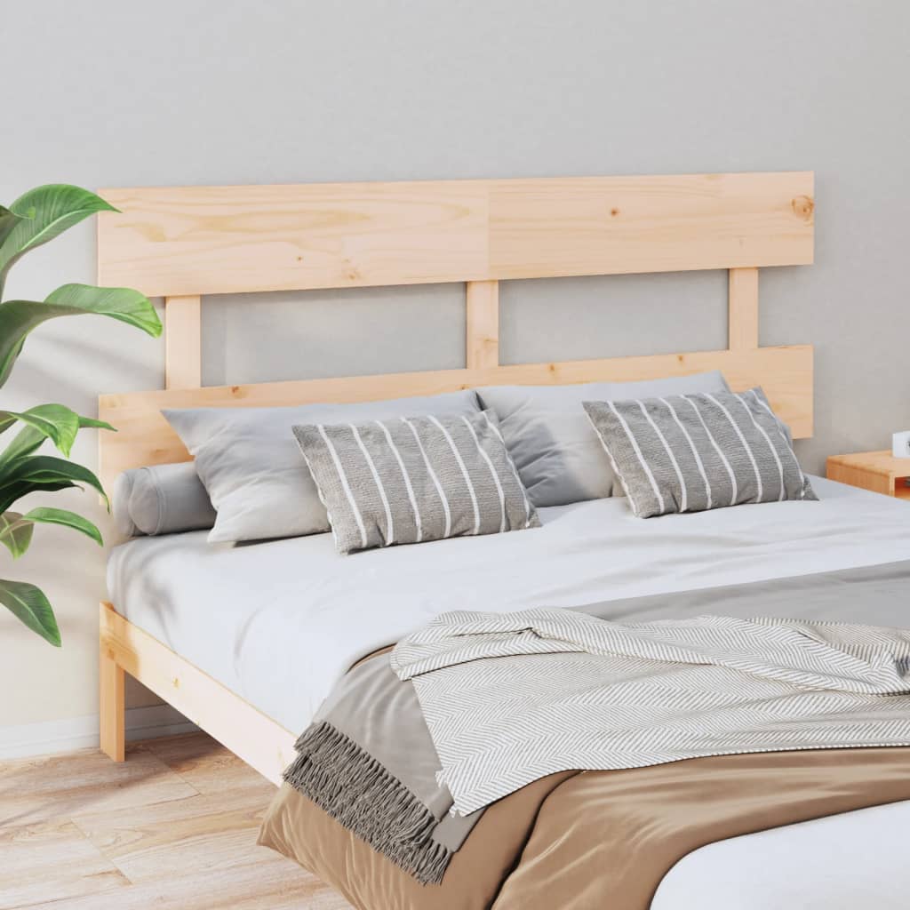 vidaXL Bed Headboard | Natural Wood | Solid pine wood (untreated)