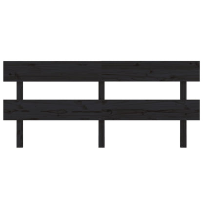 vidaXL Bed Headboard Black 184x3x81 cm Solid Wood Pine
