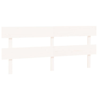 vidaXL Bed Headboard White 204x3x81 cm Solid Wood Pine