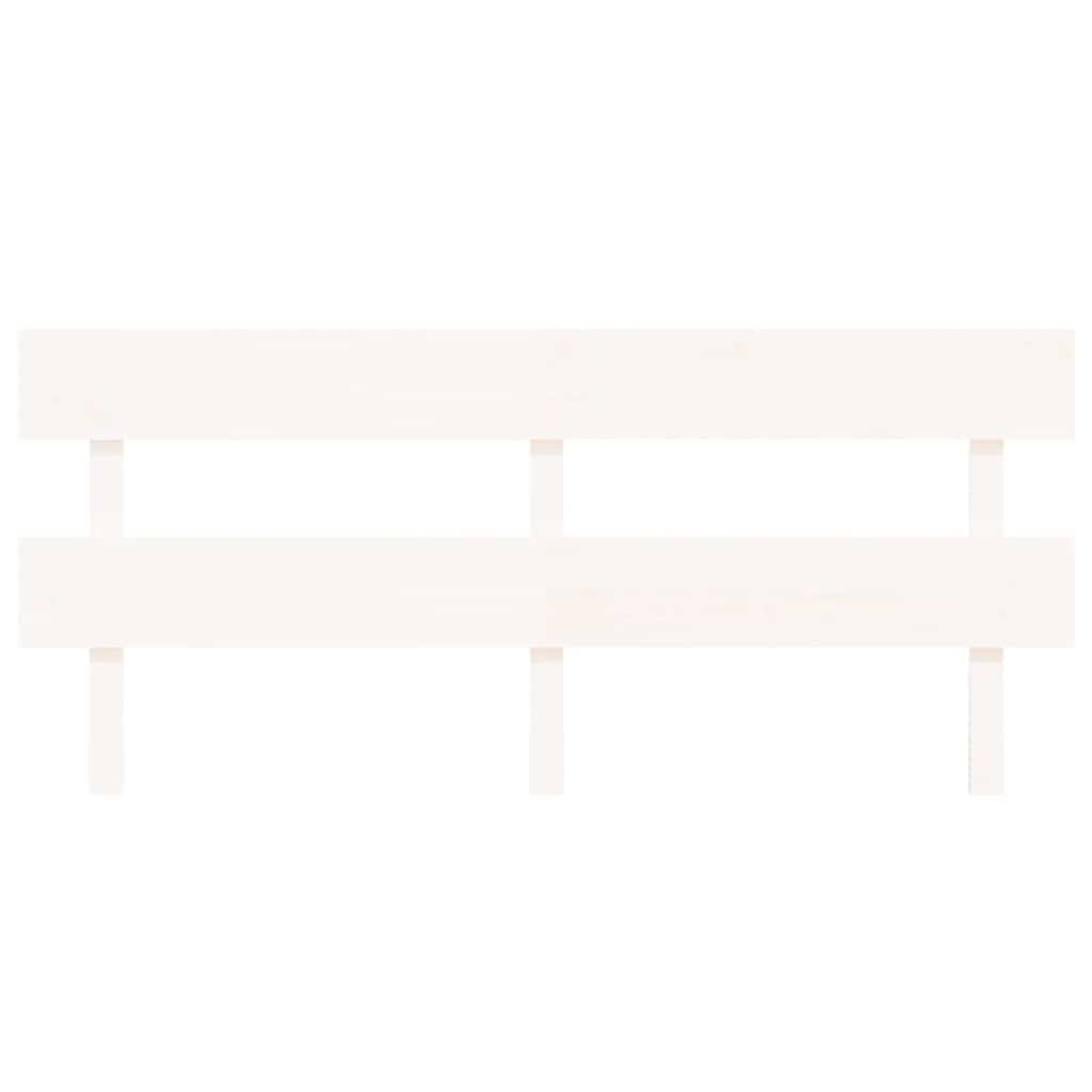 vidaXL Bed Headboard White 204x3x81 cm Solid Wood Pine