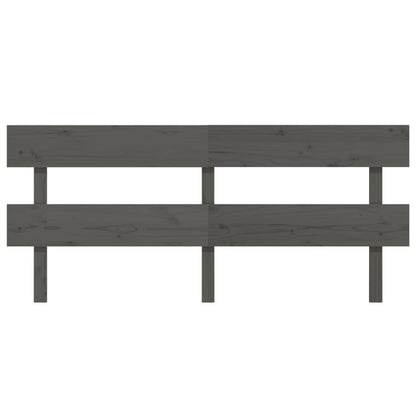 vidaXL Bed Headboard Grey 204x3x81 cm Solid Wood Pine