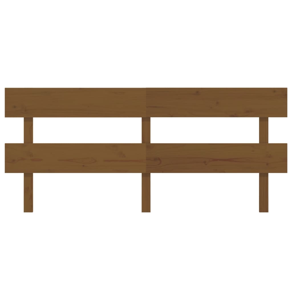 vidaXL Bed Headboard Honey Brown 204x3x81 cm Solid Wood Pine