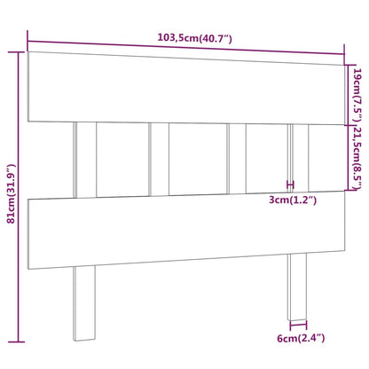 vidaXL Bed Headboard Honey Brown 103.5x3x81 cm Solid Wood Pine
