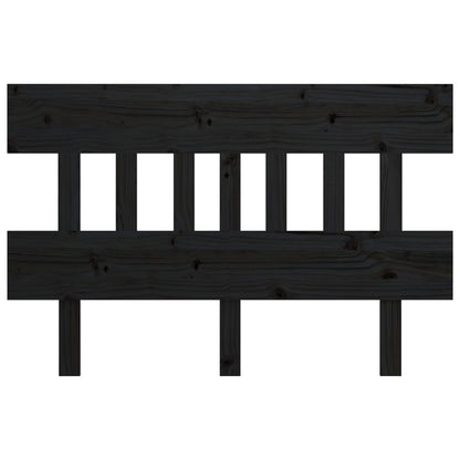 vidaXL Bed Headboard Black 123.5x3x81 cm Solid Wood Pine