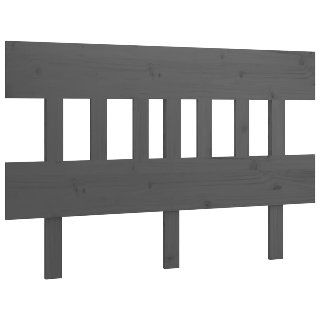 vidaXL Bed Headboard Grey 138.5x3x81 cm Solid Wood Pine