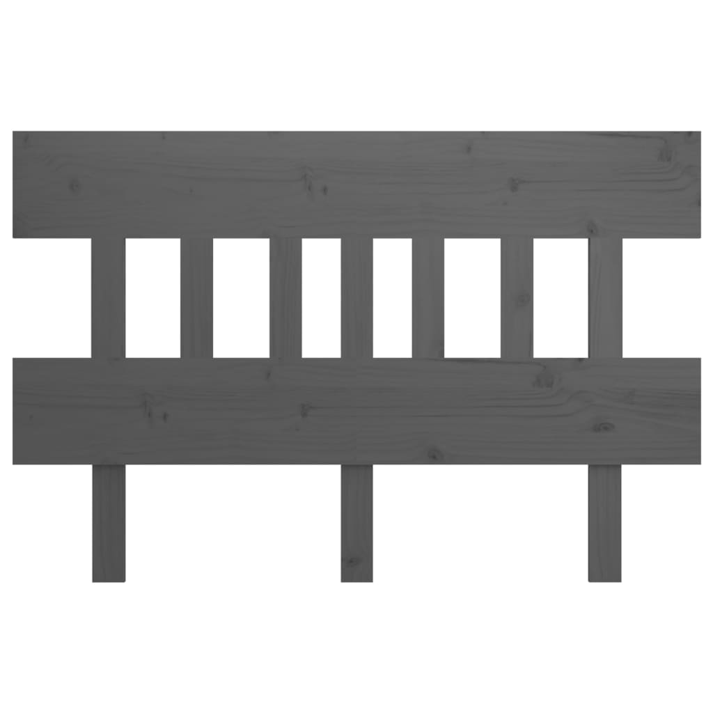 vidaXL Bed Headboard | Grey | Solid pine wood | 163.5 x 3 x 81 cm