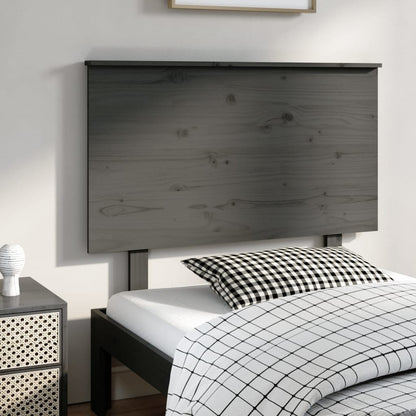 vidaXL Bed Headboard Grey 104x6x82.5 cm Solid Wood Pine