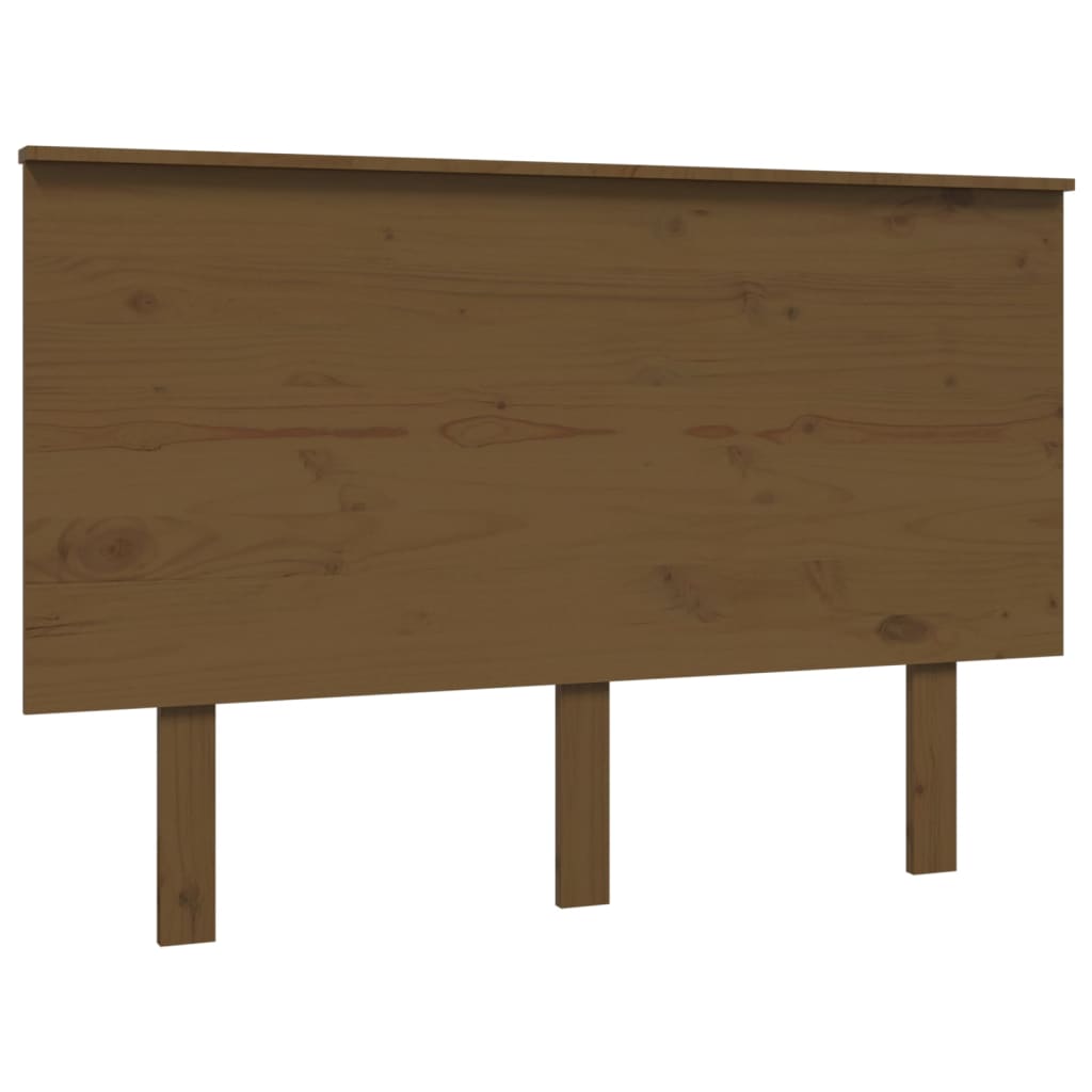 vidaXL Bed Headboard Honey Brown 124x6x82.5 cm Solid Wood Pine