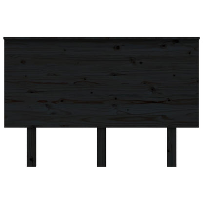 vidaXL Bed Headboard Black 124x6x82.5 cm Solid Wood Pine