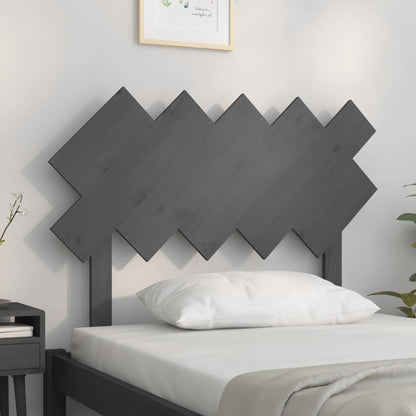 vidaXL Bed Headboard Grey 104x3x80.5 cm Solid Wood Pine