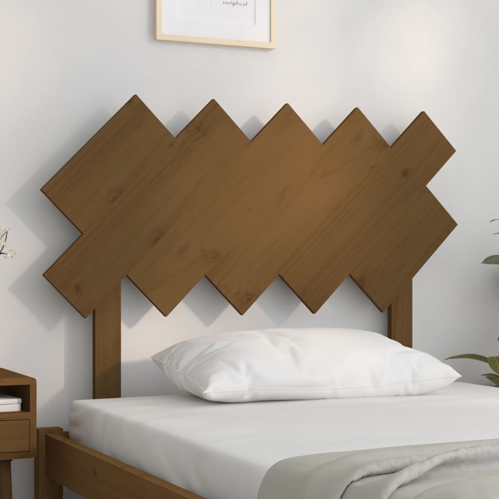 vidaXL Bed Headboard Honey Brown 104x3x80.5 cm Solid Wood Pine