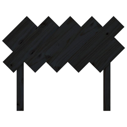 vidaXL Bed Headboard Black 104x3x80.5 cm Solid Wood Pine