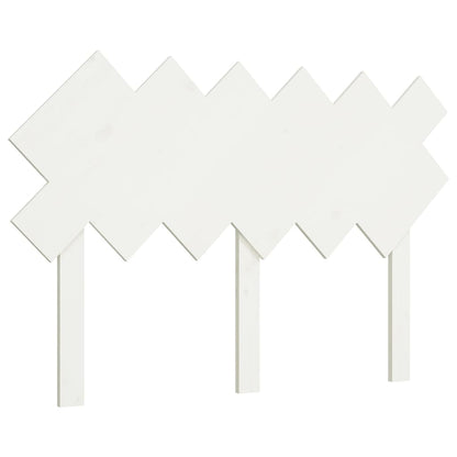 vidaXL Bed Headboard | White | Solid pinewood | Standard | Decorative Inlays