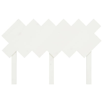 vidaXL Bed Headboard | White | Solid pinewood | Standard | Decorative Inlays